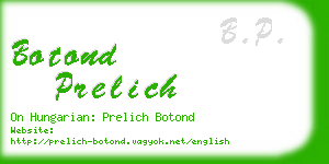 botond prelich business card